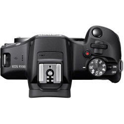 Canon EOS R100 Plus Objectif RF-S 18-45 mm F4.5-6.3 is STM Plus Sacoche pour Appareil Photo Plus Carte SD 64 Go (Appareil Photo 