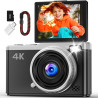 Appareil Photo Numérique 4K Digital - Maxmango 64MP Appareils Numérique avec Écran Rabattable 180° - 2.4" Camera pour Vlog avec 