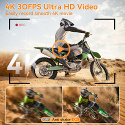 Appareil Photo Numérique, 4K 50MP Appareil Photo Compact avec Écran Rabattable 180° Caméra de Vlogging avec Carte 32GB, Zoom Num