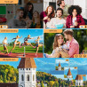 Appareil Photo Numérique, 4K 50MP Appareil Photo Compact avec Écran Rabattable 180° Caméra de Vlogging avec Carte 32GB, Zoom Num
