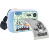 Lexibook, bleuy, appareil photo starcam print avec imprimante instantanée, fonctions photo et vidéo, carte micro-sd 32go et kit 