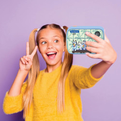 Lexibook, bleuy, appareil photo starcam print avec imprimante instantanée, fonctions photo et vidéo, carte micro-sd 32go et kit 