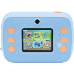 Lexibook, bleuy, appareil photo starcam print avec imprimante instantanée, fonctions photo et vidéo, carte micro-sd 32go et kit 