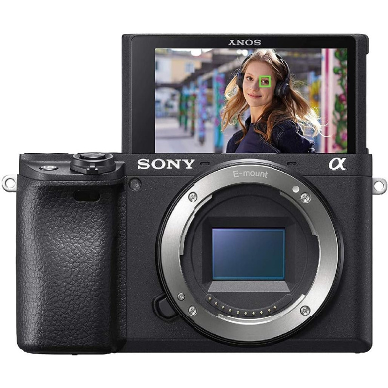 Sony Alpha 6400 | Appareil Photo Numérique Hybride APS-C (24, 2 MP, AF en 0.02s, Suivi des Yeux, 4K HLG, Ecran Selfie Vlogging)