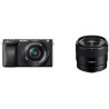 Sony Alpha 6400 - Appareil Photo Numérique Hybride APS-C avec 16-50mm Objectif (24,2 MP, AF en 0.02s, 4K HLG, Ecran Selfie Vlogg