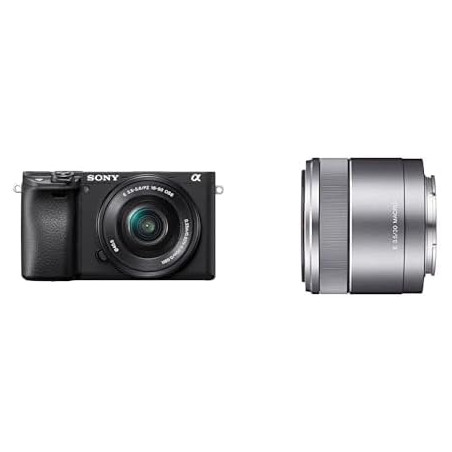 Sony Alpha 6400 - Appareil Photo Numérique Hybride APS-C avec 16-50mm Objectif (24,2 MP, AF en 0.02s, 4K HLG, Ecran Selfie Vlogg