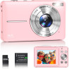 Appareil Photo Numérique 1080P Appareil Photo 44 MP Appareil Photo Compact Portable avec Écran LCD 2,4", Zoom Numérique 16X, Car