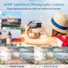 Appareil photo numérique 4K avec viseur optique, autofocus 48 MP, zoom numérique 16X, stabilisation d'image, flash intégré, cart