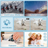Appareil photo numérique 4K avec viseur optique, autofocus 48 MP, zoom numérique 16X, stabilisation d'image, flash intégré, cart