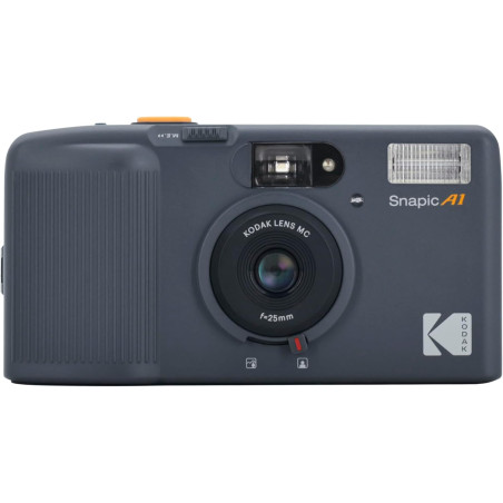 Kodak Snapic A1 – Appareil Photo Argentique 35mm Réutilisable avec Objectif en Verre à 3 Éléments, Grand Angle 25mm, Mise au Poi