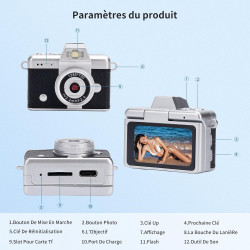 Mini Appareil Photo,Porte Clef,Mini Camera,Appareils Photo NuméRiques pour Enfants 8 Ans+,Digital Camera,Appareil Photo Compact 