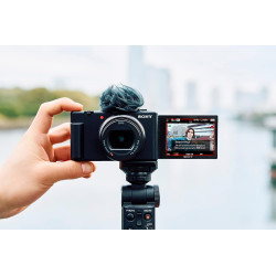 Sony ZV-1 II, Appareil Photo Vlog numérique - écran orientable pour Le vlogging - Objectif Zoom Grand Angle - vidéo 4K - Microph