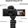Sony ZV-1 II, Appareil Photo Vlog numérique - écran orientable pour Le vlogging - Objectif Zoom Grand Angle - vidéo 4K - Microph