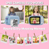 GlobalCrown Appareils Photo enfant instantanée,3,5 pouces impression instantanée Caméra numérique vidéo pour 3-12 ans enfants (i