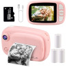 GlobalCrown Appareils Photo enfant instantanée,3,5 pouces Appareils photo instantané enfant impression instantanée Caméra numéri