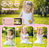 GlobalCrown Appareils Photo enfant instantanée,3,5 pouces Appareils photo instantané enfant impression instantanée Caméra numéri