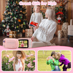 GlobalCrown Appareils Photo enfant instantanée,3,5 pouces Appareils photo instantané enfant impression instantanée Caméra numéri