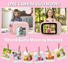 GlobalCrown Appareils Photo enfant instantanée,3,5 pouces Appareils photo instantané enfant impression instantanée Caméra numéri