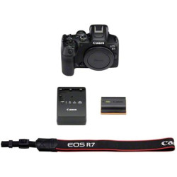 Canon eos r7 (boîtier) - appareil photo hybride - capteur aps-c 32,5 mp, autofocus cmos dual pixel ii - appareil photo numérique