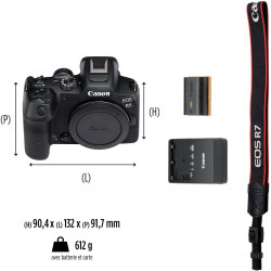 Canon eos r7 (boîtier) - appareil photo hybride - capteur aps-c 32,5 mp, autofocus cmos dual pixel ii - appareil photo numérique