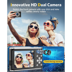 Appareil Photo numérique, Autofocus 4K Appareil Photo Compact avec Carte mémoire 32 Go, Double Objectif HD 48 MP, Zoom numérique