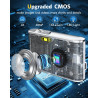 Appareil Photo numérique, Autofocus 4K Appareil Photo Compact avec Carte mémoire 32 Go, Double Objectif HD 48 MP, Zoom numérique