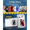 Appareil Photo numérique, Autofocus 4K Appareil Photo Compact avec Carte mémoire 32 Go, Double Objectif HD 48 MP, Zoom numérique
