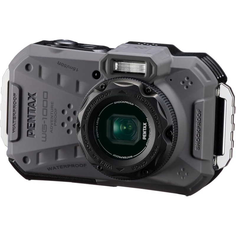 Appareil Photo numérique Compact étanche PENTAX WG-1000 (Gris), conçu pour la Photographie décontractée en extérieur et sous-Mar