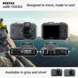 Appareil Photo numérique Compact étanche PENTAX WG-1000 (Gris), conçu pour la Photographie décontractée en extérieur et sous-Mar