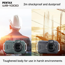 Appareil Photo numérique Compact étanche PENTAX WG-1000 (Gris), conçu pour la Photographie décontractée en extérieur et sous-Mar