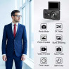 Appareil Photo numérique 4K 64MP Autofocus Pliable 3,0 Pouces 180° Rechargeable Portable pour Photos&Vlogs & 20 Filtres 2000mAh 