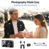 Appareil Photo numérique 4K 64MP Autofocus Pliable 3,0 Pouces 180° Rechargeable Portable pour Photos&Vlogs & 20 Filtres 2000mAh 