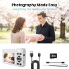 Appareil Photo numérique 4K 64MP Autofocus Pliable 3,0 Pouces 180° Rechargeable Portable pour Photos&Vlogs & 20 Filtres 2000mAh 