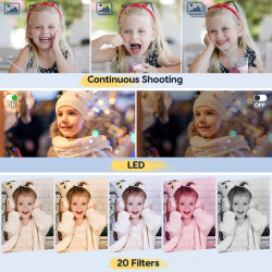 Appareil Photo numérique 44 MP FHD 1080P 16X Zoom numérique avec Batterie Appareil Photo numérique Portable Simple pour Enfants,