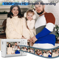 Appareil photo numérique 1080P 44MP avec carte 32G 16X zoom numérique avec batterie Appareil photo numérique portable simple pou