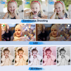 Appareil photo numérique 1080P 44MP avec carte 32G 16X zoom numérique avec batterie Appareil photo numérique portable simple pou