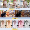 Appareil photo numérique 1080P 44MP avec carte FHD de 32G - Appareil photo avec zoom numérique 16X - Appareil photo numérique po