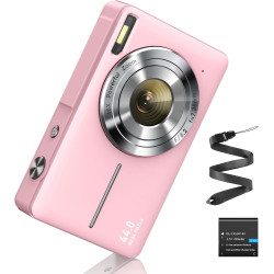 Appareil Photo numérique 44MP FHD 1080P, 16X Zoom et Batterie, Portable Simple pour Enfants, étudiants, Adolescents, débutants, 