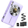 Appareil photo numérique 44MP Caméra photo FHD 1080P Appareil photo avec carte 32G Zoom numérique 16X Appareil photo numérique a