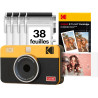 KODAK Mini Shot 2 Retro 4Pass Appareil Photo instantané 2 en 1 avec imprimante Photo (5,3 x 8,6 cm) et 1 Paquet de 38 Feuilles (