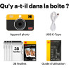 KODAK Mini Shot 2 Retro 4Pass Appareil Photo instantané 2 en 1 avec imprimante Photo (5,3 x 8,6 cm) et 1 Paquet de 38 Feuilles (