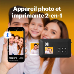 Kodak mini shot 2 retro appareil photo instantané numérique & imprimante photo 2-en-1 5,3 x 8,6 cm, 38 feuilles, caméra portable