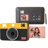 Kodak Mini Shot 2 Retro 4Pass 2-in-1 Appareil Photo Instantané and Imprimante Photo Portable (5,3x8,6cm) + 8 Feuilles, Jaune