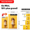 Kodak Mini Shot 2 Retro 4Pass 2-in-1 Appareil Photo Instantané and Imprimante Photo Portable (5,3x8,6cm) + 8 Feuilles, Jaune
