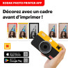 Kodak Mini Shot 2 Retro 4Pass 2-in-1 Appareil Photo Instantané and Imprimante Photo Portable (5,3x8,6cm) + 8 Feuilles, Jaune