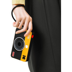 Kodak Mini Shot 2 Retro 4Pass 2-in-1 Appareil Photo Instantané and Imprimante Photo Portable (5,3x8,6cm) + 8 Feuilles, Jaune