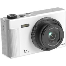 Appareil Photo Numérique, UHD 5K 75MP Digital Camera avec Carte Micro SD 64 Go, Écran Rotatif à 180° de 2,83'', Zoom 18X, Anti-S