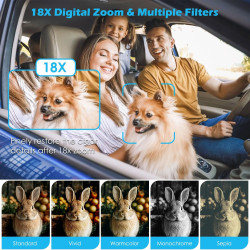 Appareil Photo Numérique, UHD 5K 75MP Digital Camera avec Carte Micro SD 64 Go, Écran Rotatif à 180° de 2,83'', Zoom 18X, Anti-S