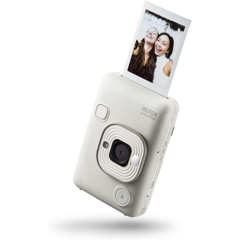 instax Appareil Photo instantané Hybride Mini LiPlay Blanc Vaporeux avec écran LCD arrière de 2,7 Pouces, Emplacement pour Carte