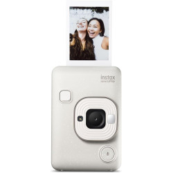 instax Appareil Photo instantané Hybride Mini LiPlay Blanc Vaporeux avec écran LCD arrière de 2,7 Pouces, Emplacement pour Carte
